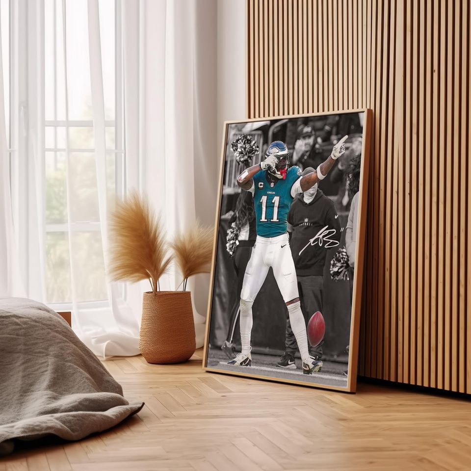 AJ Brown Poster,  Signed Football Poster