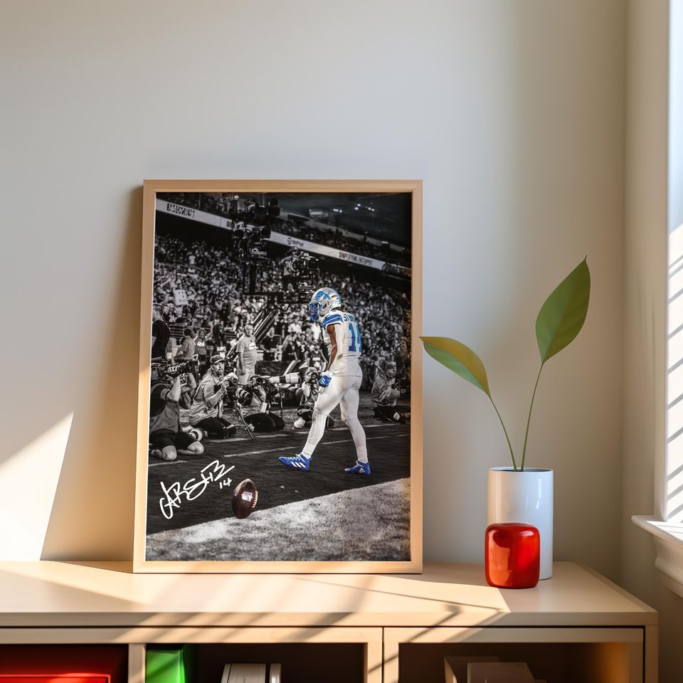 Amon-Ra St Brown Poster Signed Football Poster