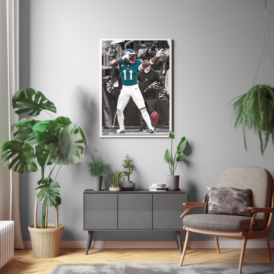 AJ Brown Poster,  Signed Football Poster