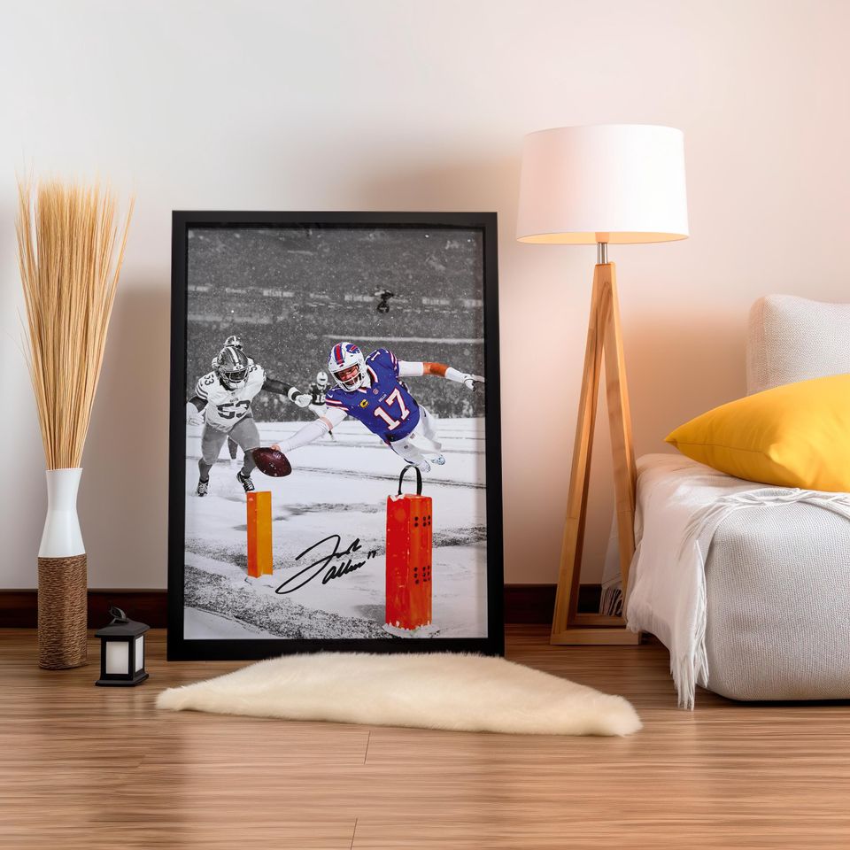 Josh Allen Poster, Signed Football Poster