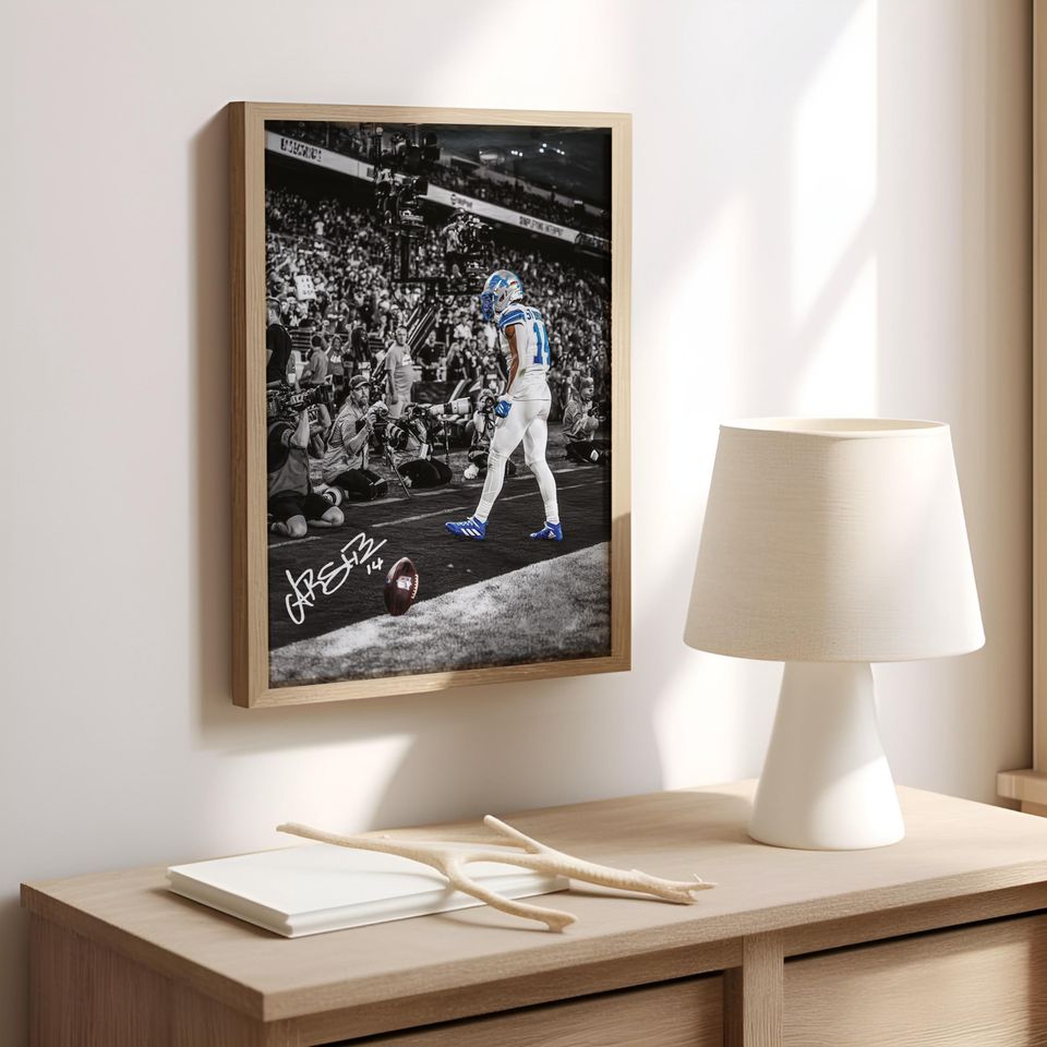 Amon-Ra St Brown Poster Signed Football Poster