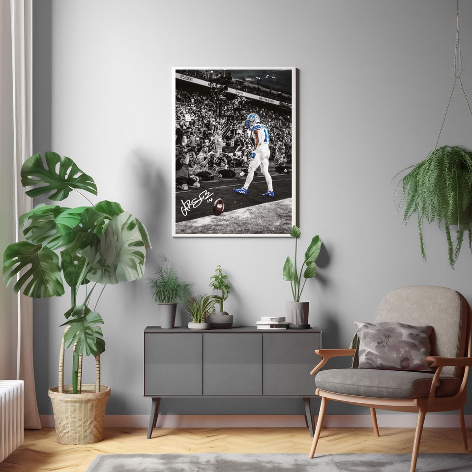 Amon-Ra St Brown Poster Signed Football Poster