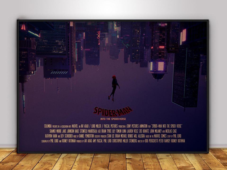 Spider-Man Into the Spider-Verse Poster | Miles Morales Wall Art | Home Decor | Kraft Paper Print | Movie Poster