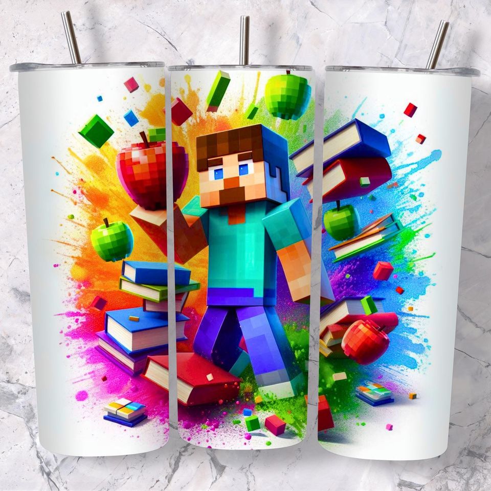 Roblox Tumbler with Lid and Straw