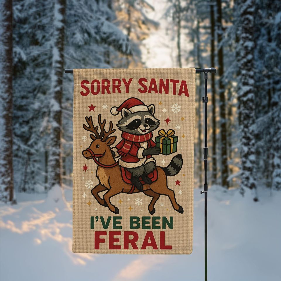 Funny Christmas Garden Flag