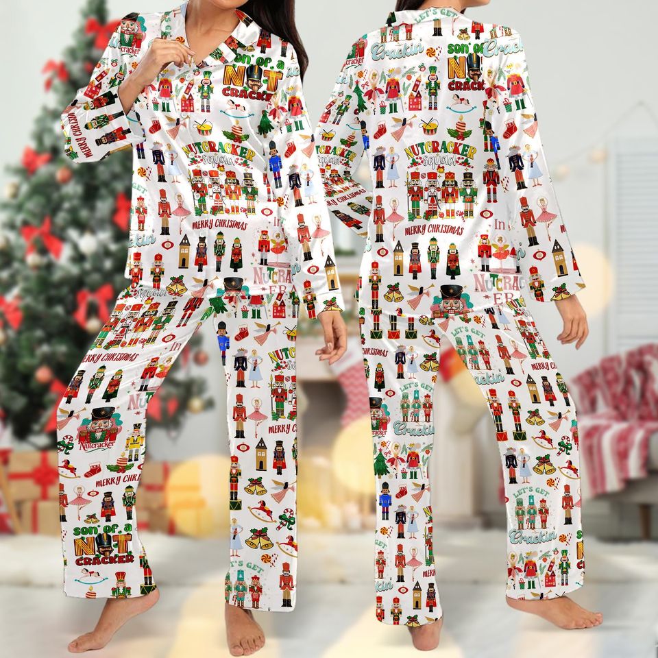 Nutcracker Christmas Pajamas Set, Nutcracker Ballet Holiday Pajamas, Nutcracker Pajamas Pants