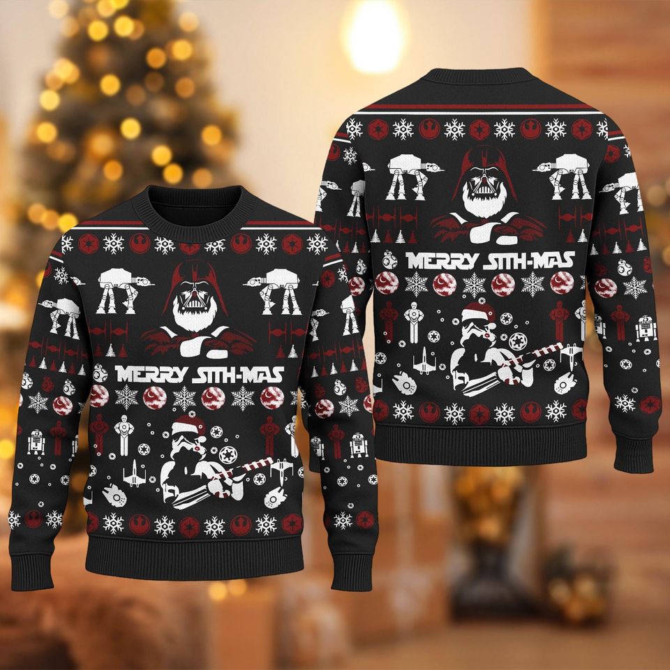 Star Wars Christmas Ugly Sweater, Merry Sith-Mas Sweatshirt, Darth Vader Xmas Shirt, Galaxy's Edge Shirt, Christmas Gift For Men Women