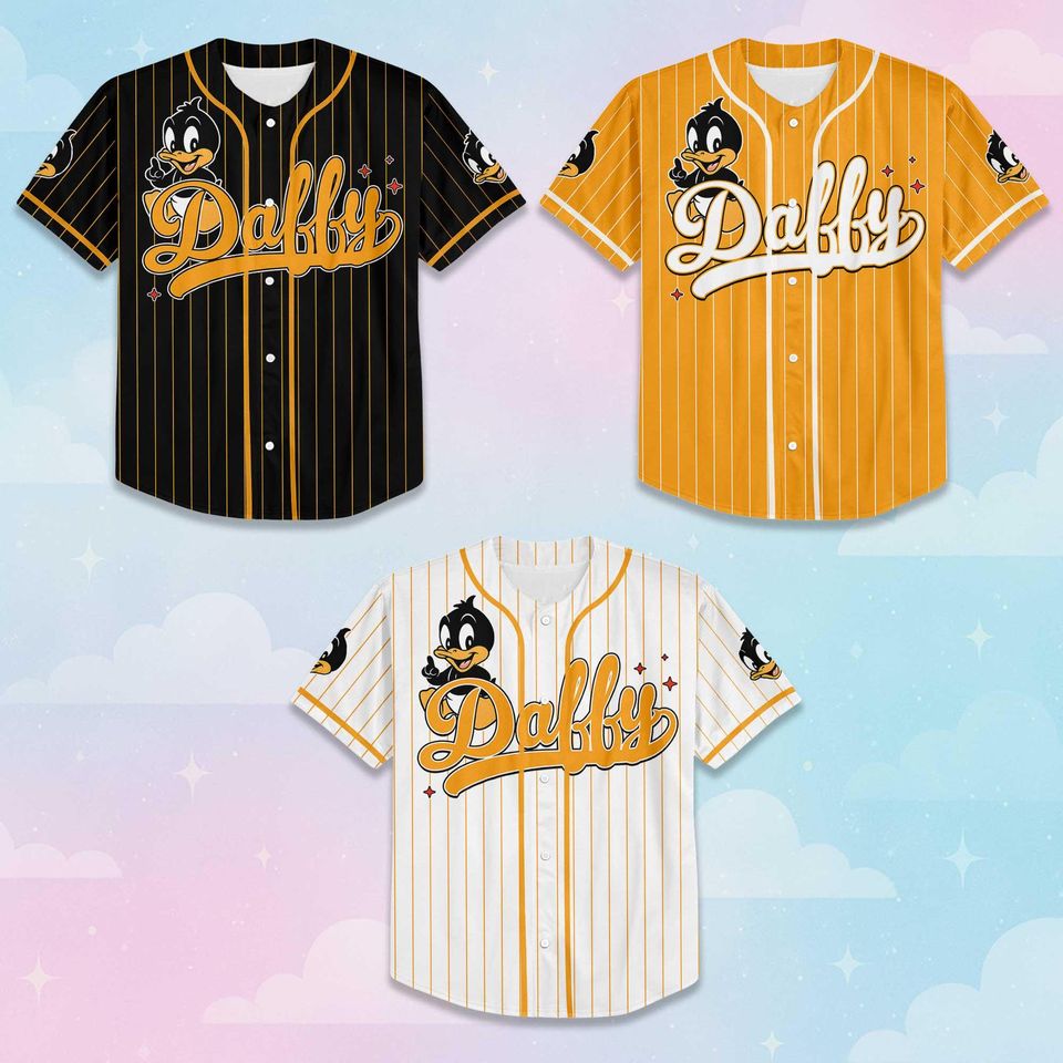 Personalized Daffy Duck Baseball Jersey, Custom Looney Tunes Jersey Shirt, Custom Family Outfit