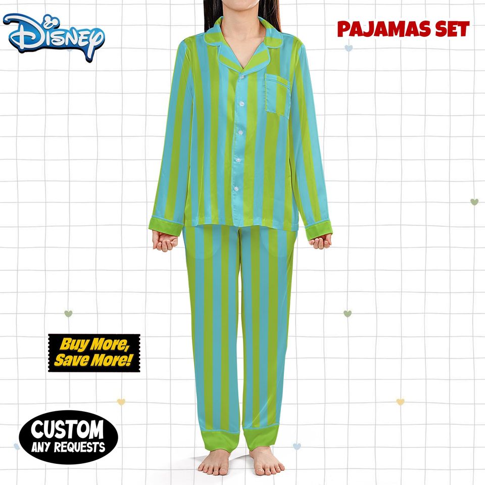 Block Print Cotton Pajama Set: Boho Loungewear with Pouch