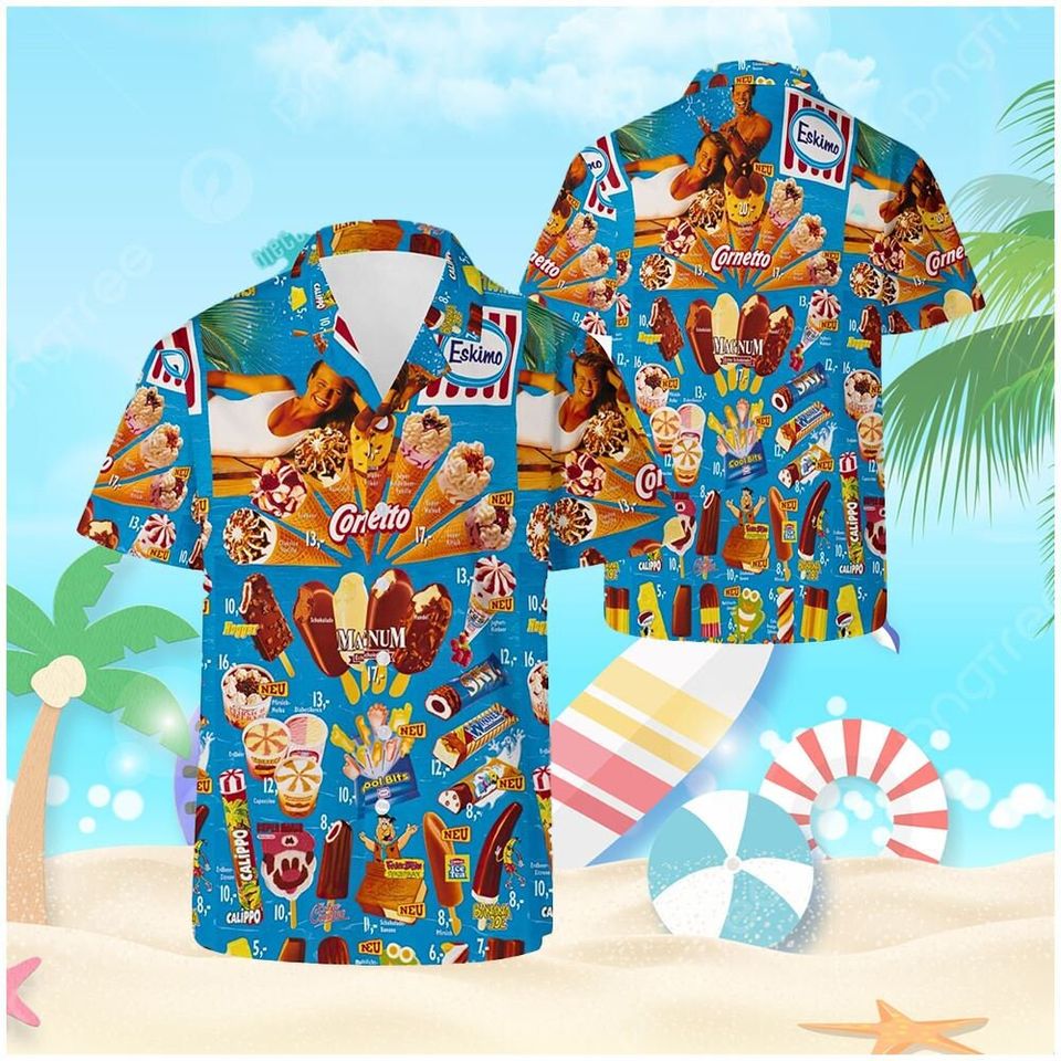 Vintage 90s Ice Cream Hawaiian Shirts