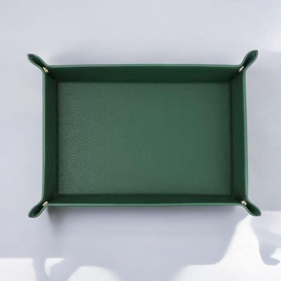 Personalized Leather Valet Tray  Custom Initials Monogram  Catchall Tray