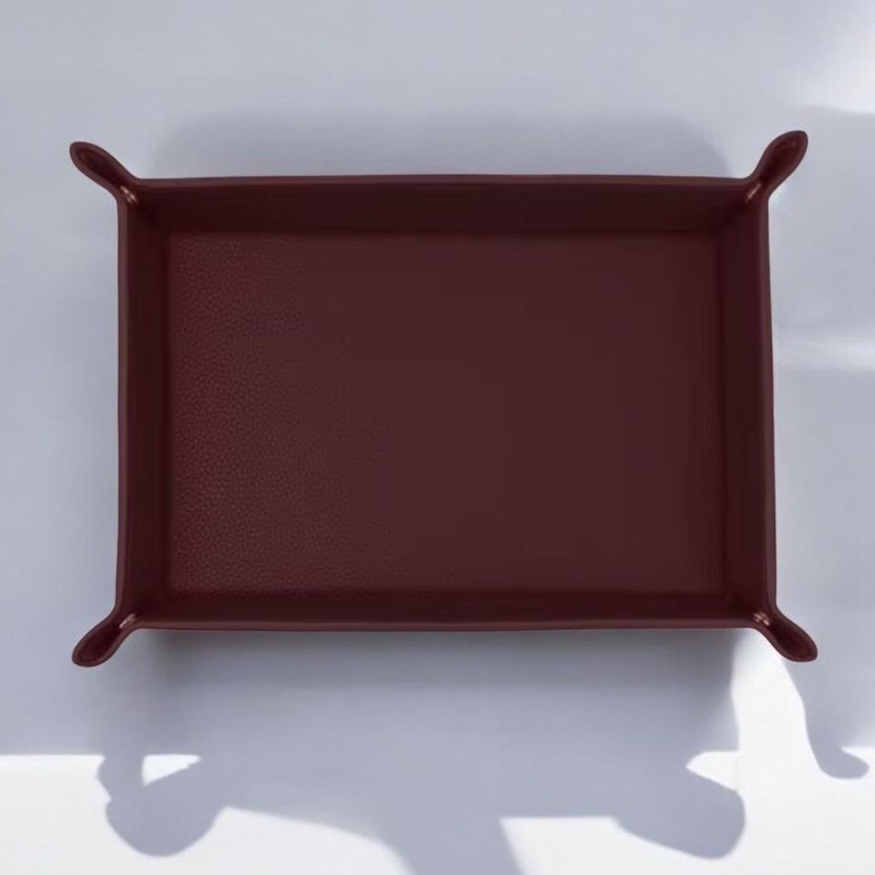 Personalized Leather Valet Tray  Custom Initials Monogram  Catchall Tray