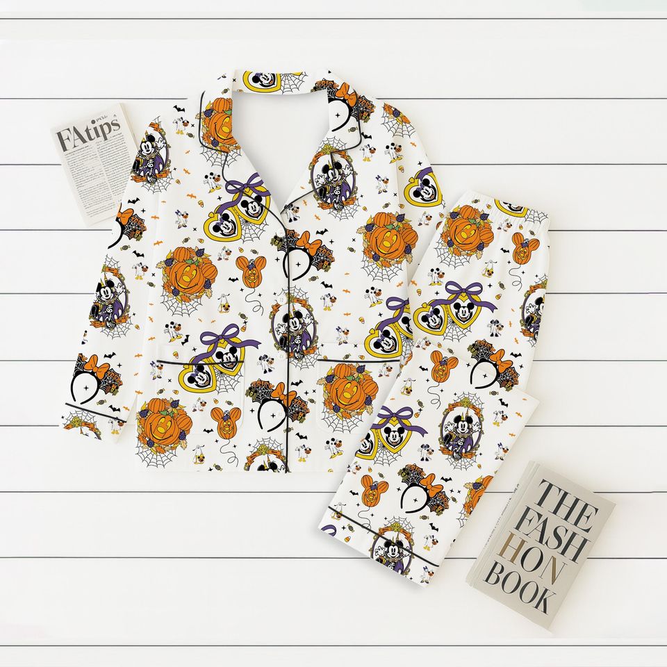 Halloween MK Pumpkin Pajama Set with Pocket