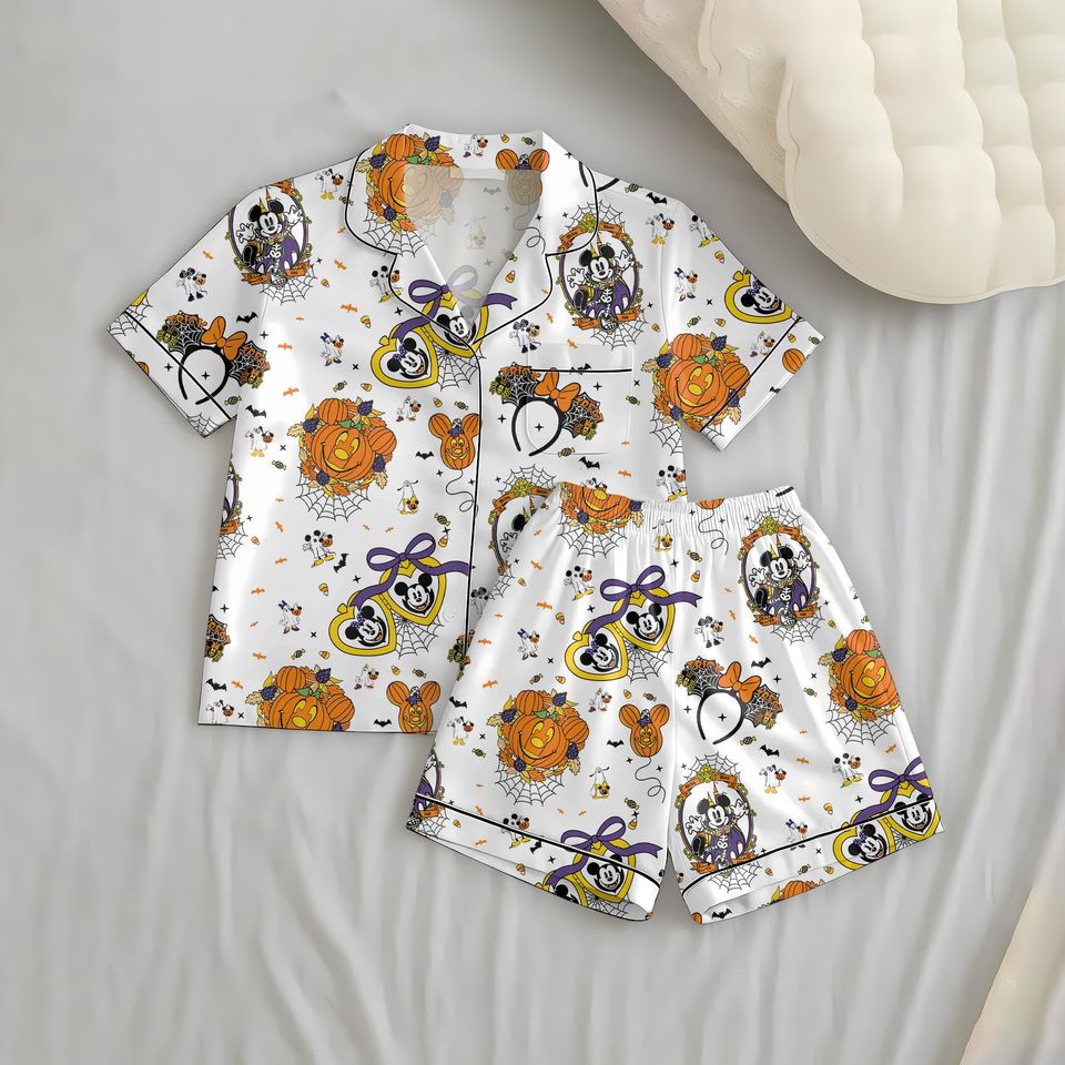 Halloween MK Pumpkin Pajama Set with Pocket