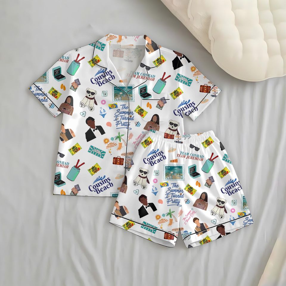 Cousins Beach Pajamas Set, Summer Vacation Loungewear
