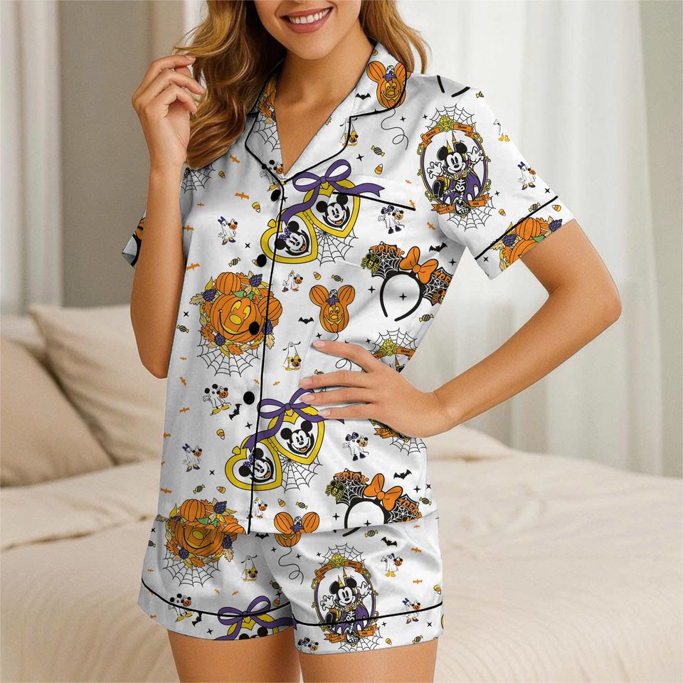 Halloween MK Pumpkin Pajama Set with Pocket