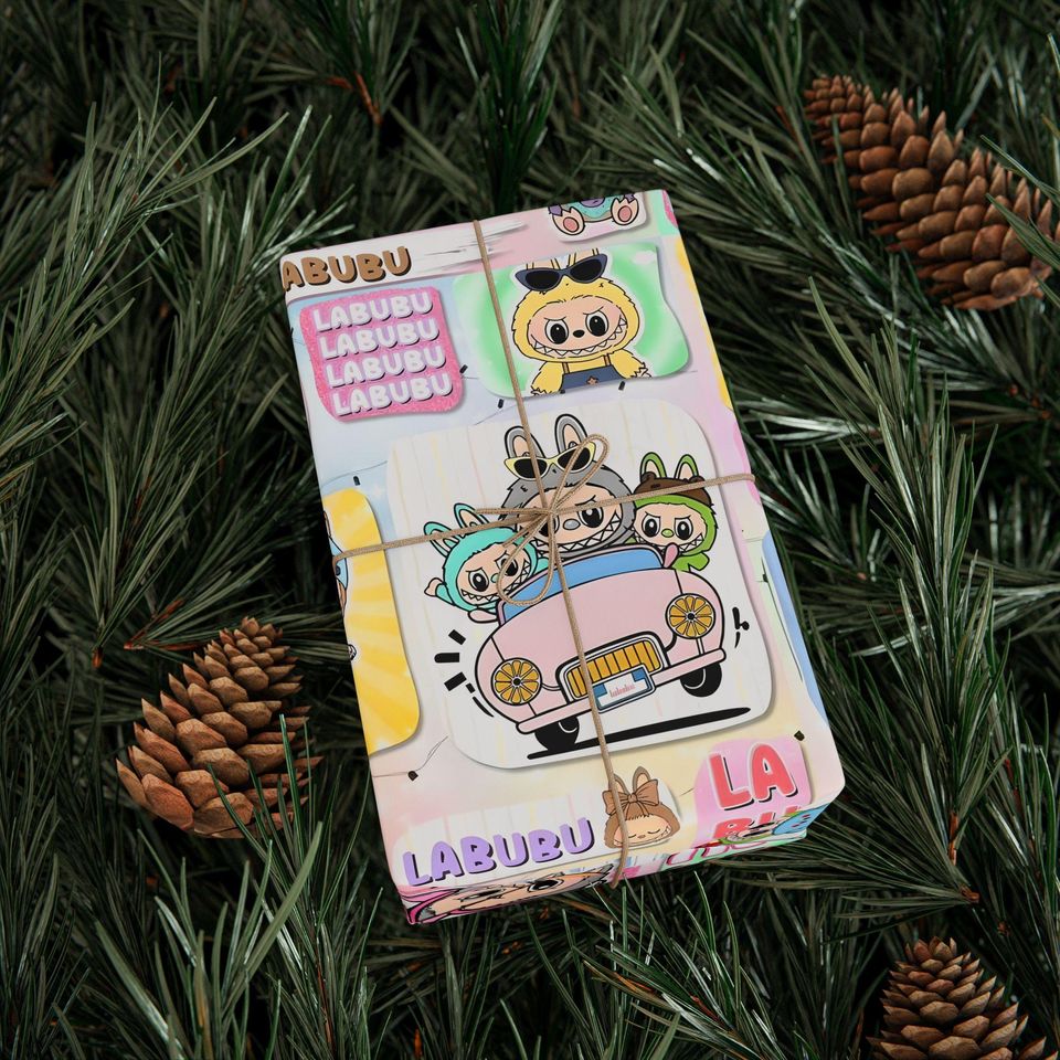 Labubu Design Cutecore Wrapping Paper for Gift and Holiday Packaging