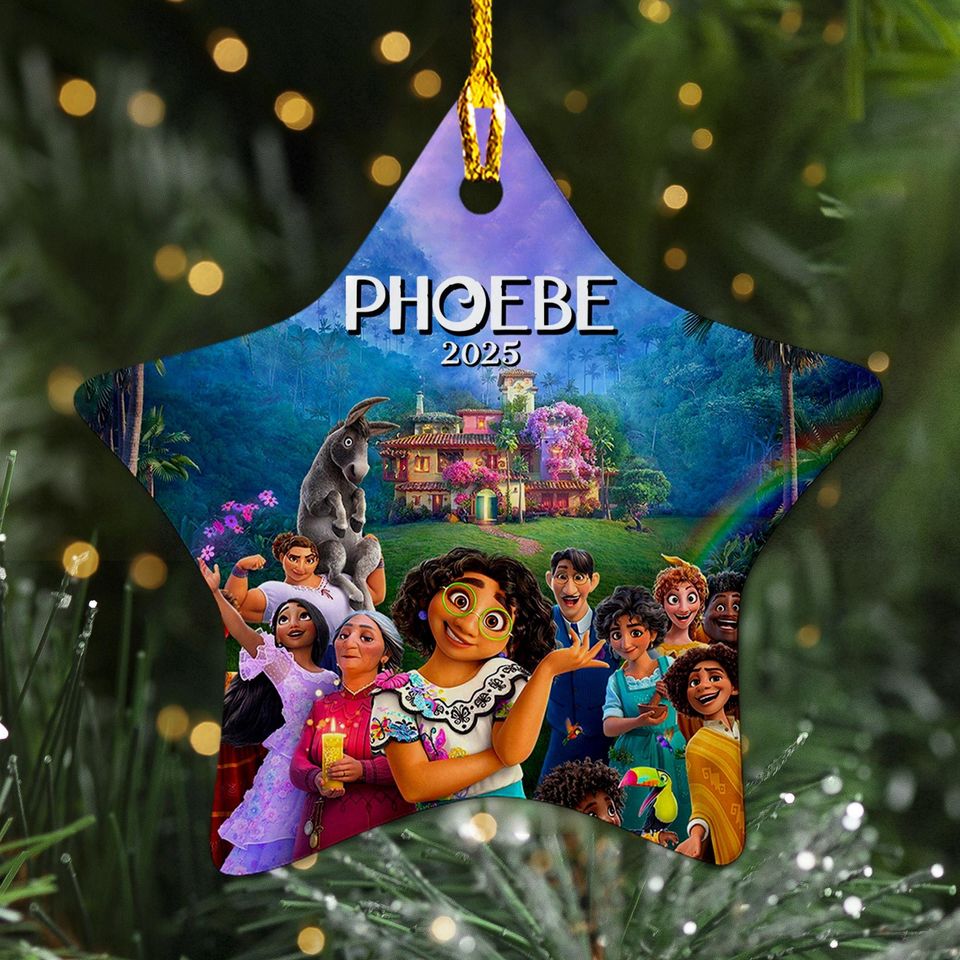 Personalized Encanto Magical Land Movie Ceramic Christmas Ornament