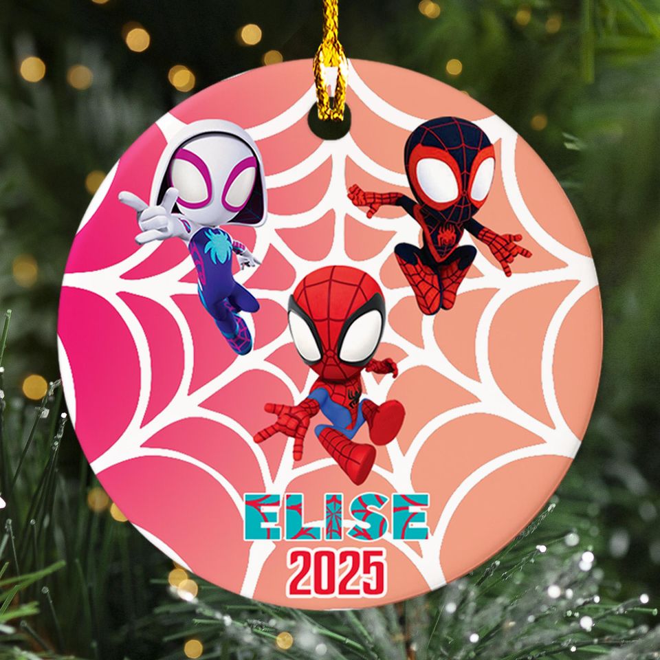 Custom Spiderman Ornament, Spider-Man Christmas Ornament