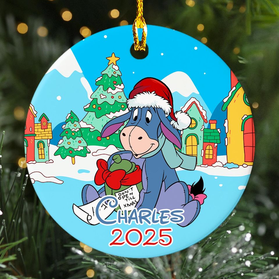 Personalized Eeyore Christmas Ornament