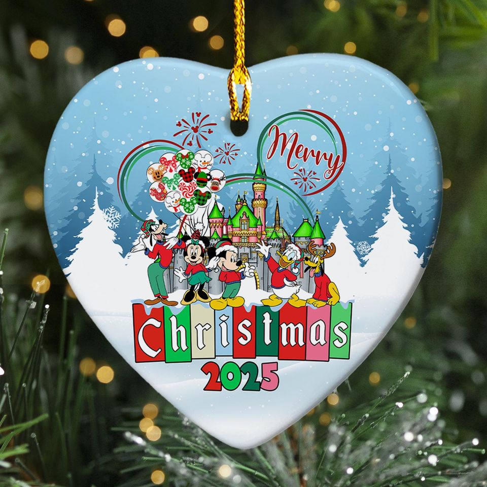 Personalized Disney Magic Castle Anniversary Christmas Ornament