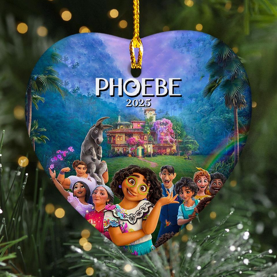 Personalized Encanto Magical Land Movie Ceramic Christmas Ornament