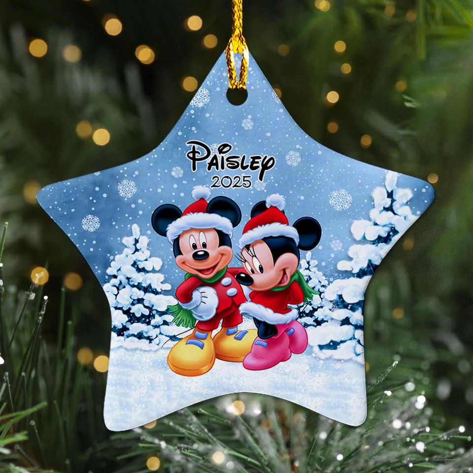 Personalized Mouse Couple Christmas Ornament, Funny Mouse Customized 2025 Christmas