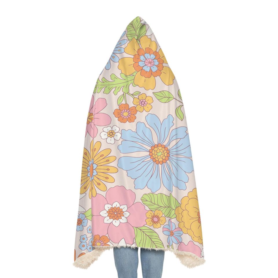 Retro Flower Snuggle Blanket