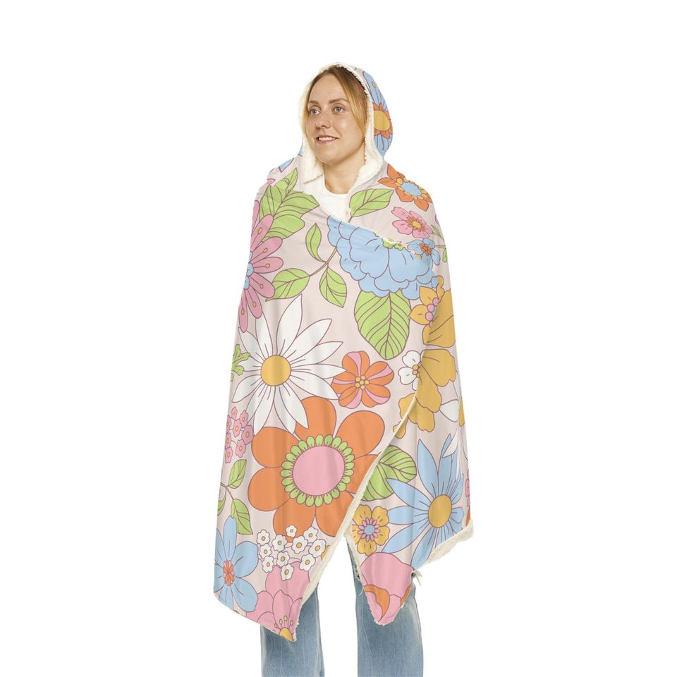 Retro Flower Snuggle Blanket