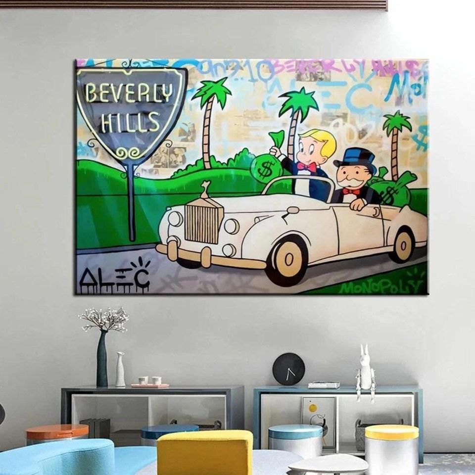 Alec Monopoly Richie Rich Graffiti Wall Art Poster