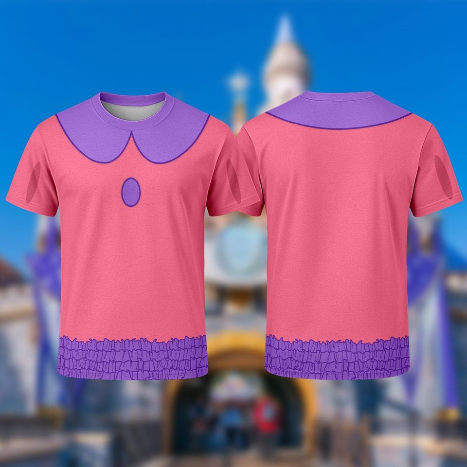 Daisy Duck Inspired Costume 3D T-Shirt, Daisy Duck Cosplay 3D Tee