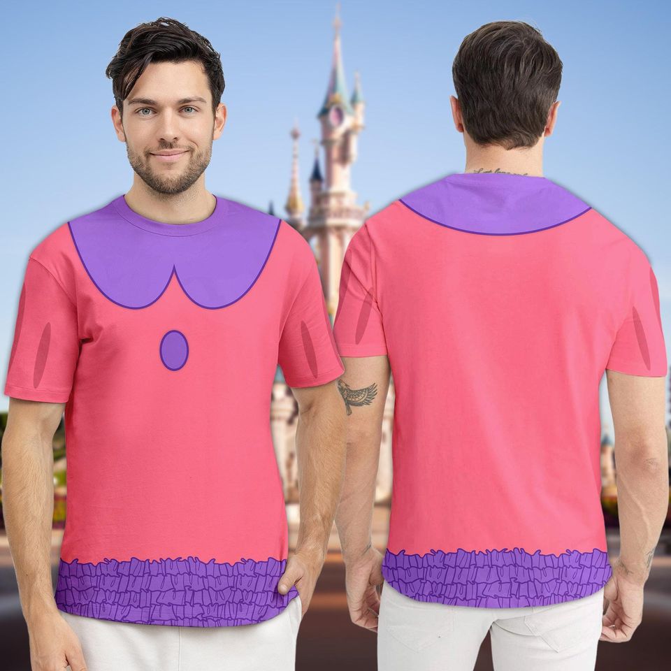 Daisy Duck Inspired Costume 3D T-Shirt, Daisy Duck Cosplay 3D Tee