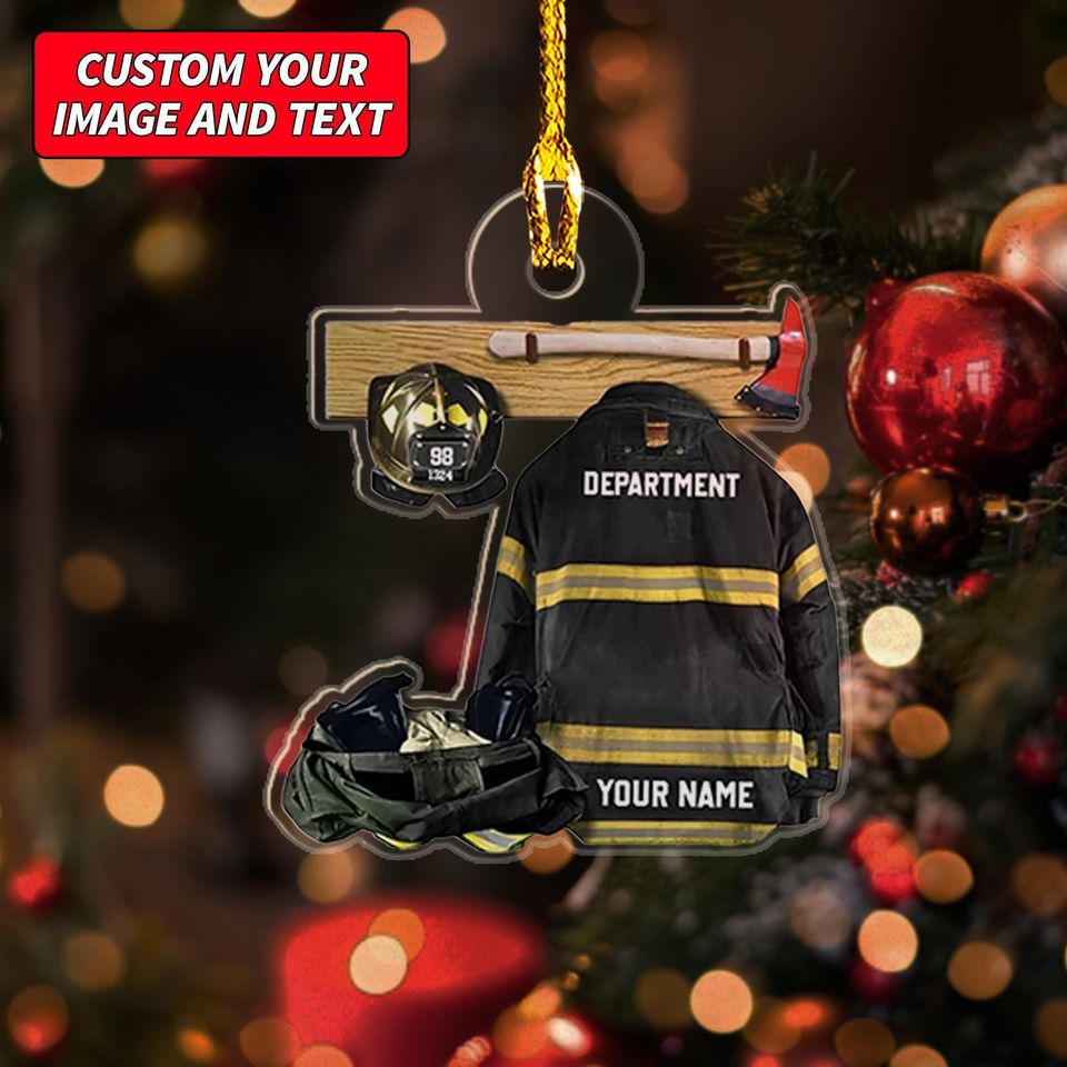 Personalized Firefighter Uniform Ornament 2025