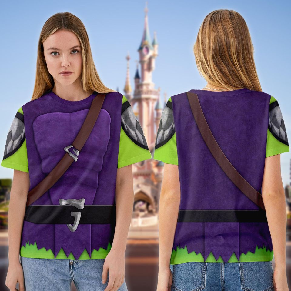 Green Goblin Costume T-Shirt, The Amazing Spider Man Character All Over Print Shirt, Green Goblin Cosplay Costume Tee, Halloween 3D T-Shirt