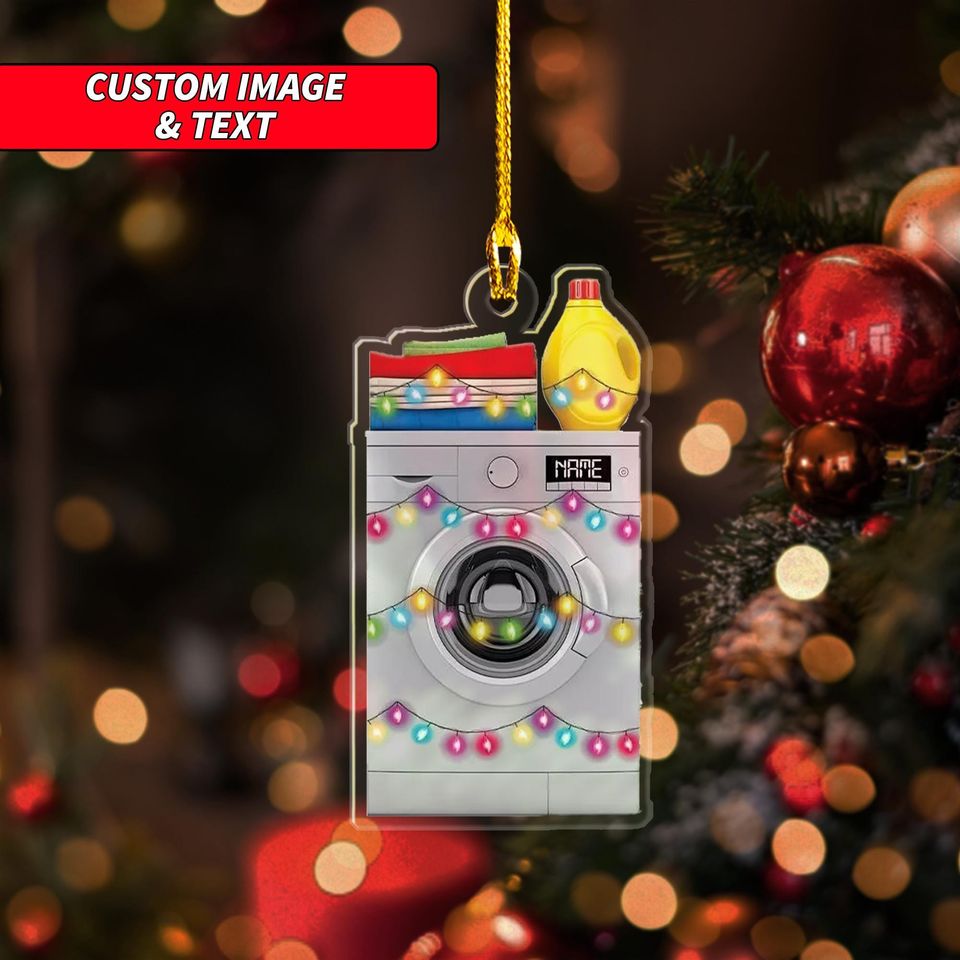 Personalized Washing Machine 2D Christmas Ornament