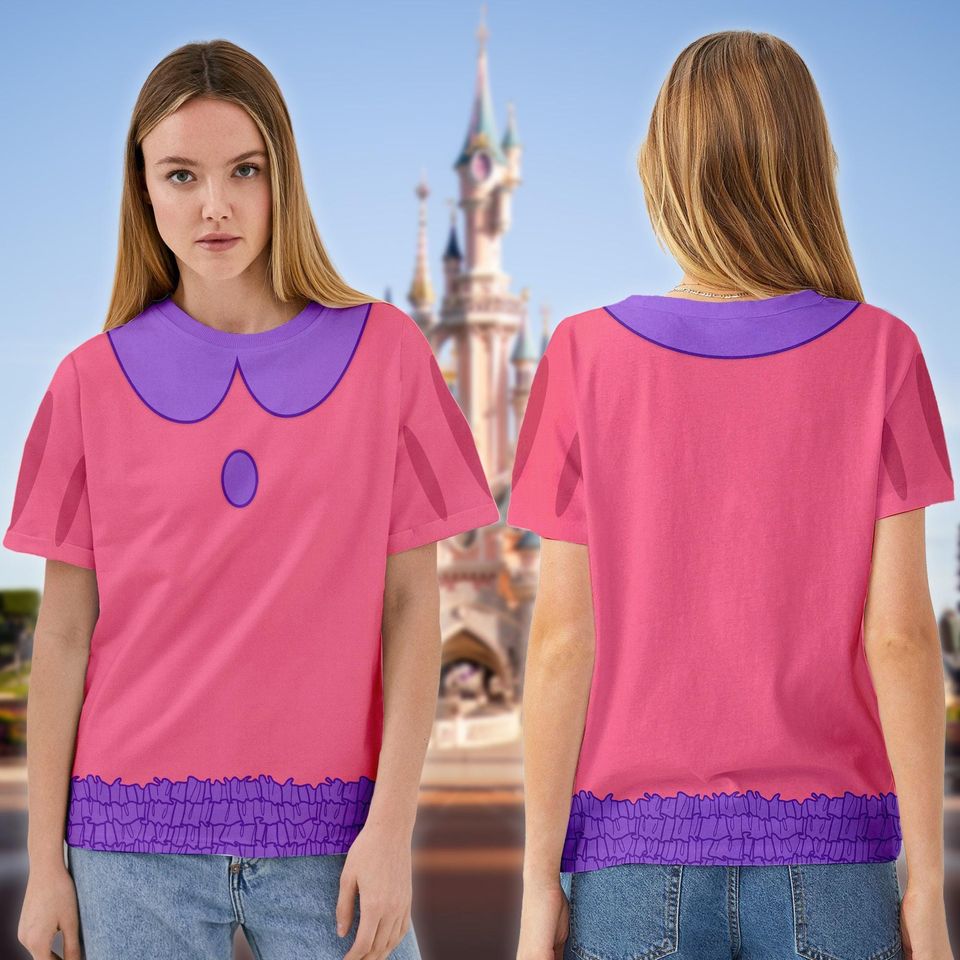 Daisy Duck Inspired Costume 3D T-Shirt, Daisy Duck Cosplay 3D Tee