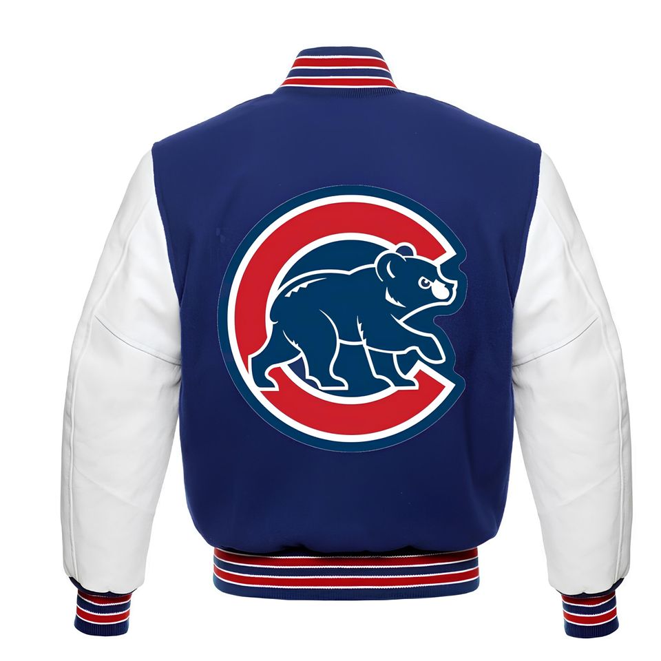 Chicago Cubs Royal Blue Body White Sleeves Jacket Letterman Jackets Team Varsity Jackets Jackets