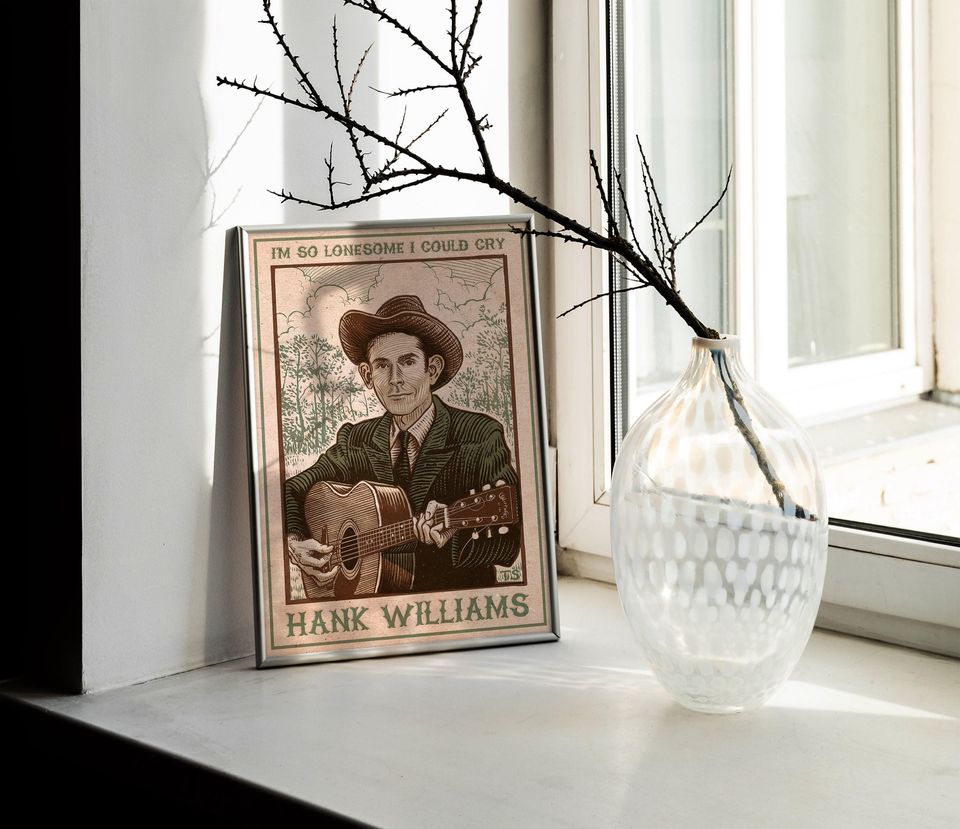Hank Williams Poster | Artist Poster | Room Decor | Wall Decor