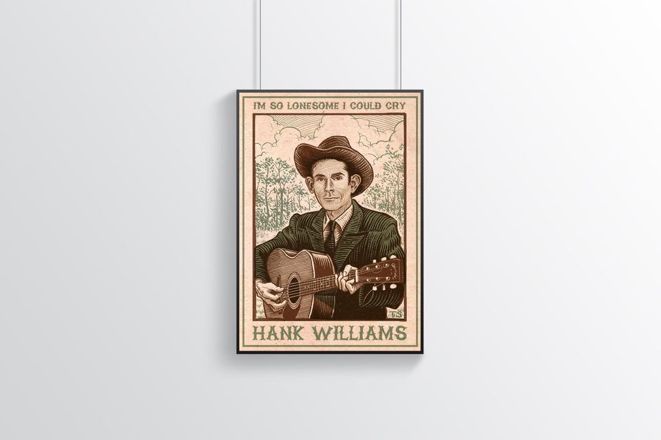 Hank Williams Poster | Artist Poster | Room Decor | Wall Decor