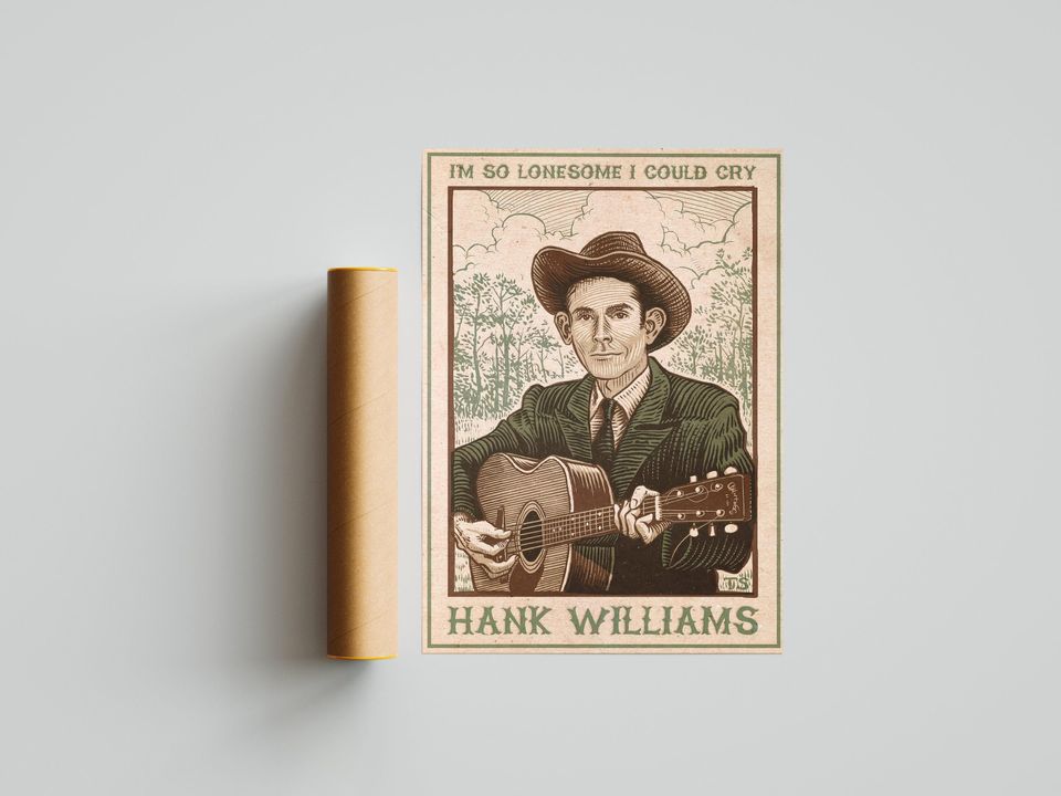 Hank Williams Poster | Artist Poster | Room Decor | Wall Decor