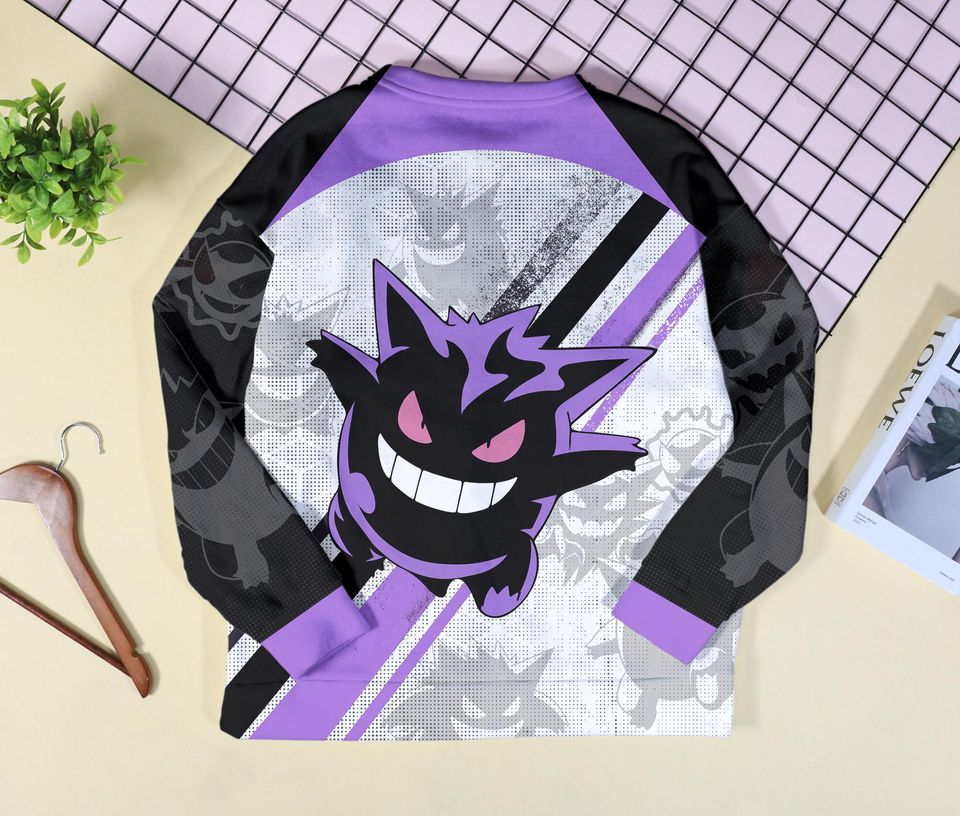 Gengar 3D Print Hoodie Unisex Kawaii Pullover