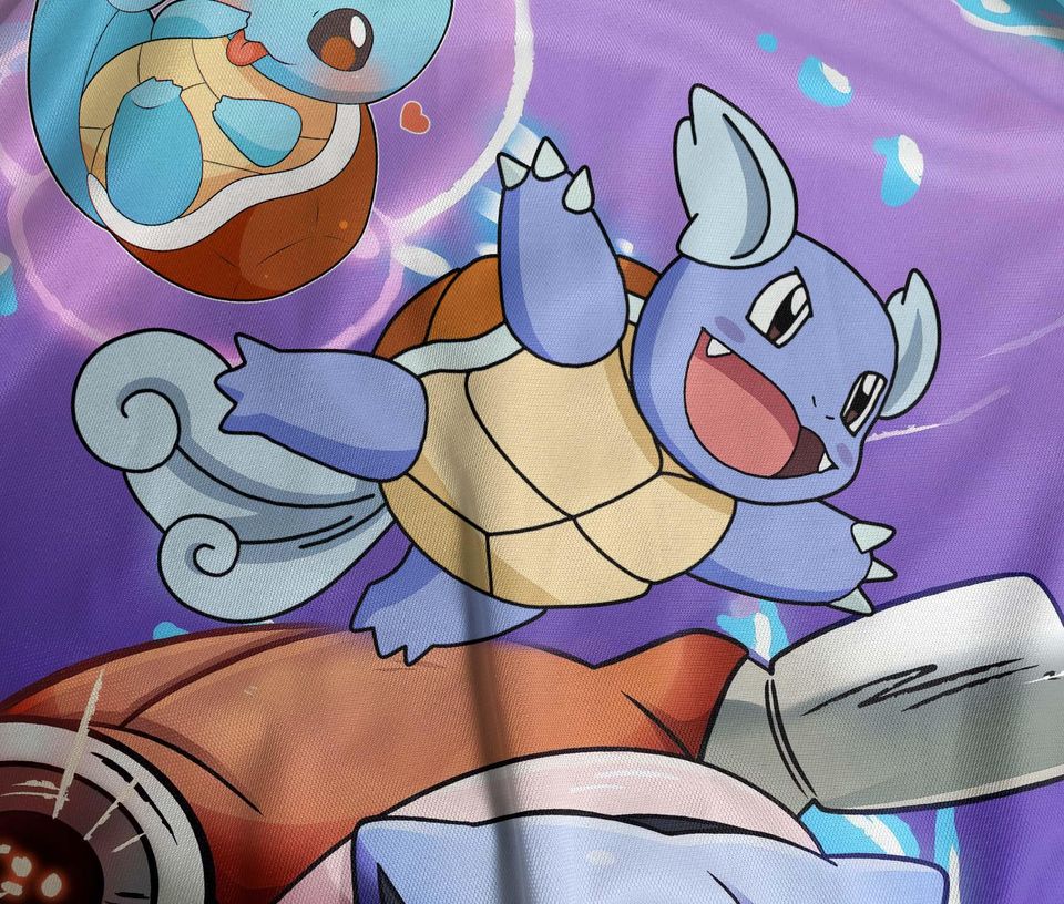 Blastoise Baseball Jersey – Squirtle-Inspired Unisex Button-Up, Water-Type Anime Beach Gift