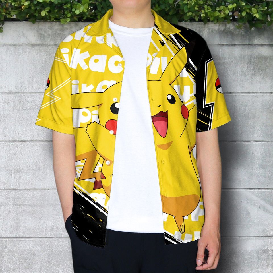Pika Hawaiian Shirt - Tropical Button Up Shirt - Summer Beach Short