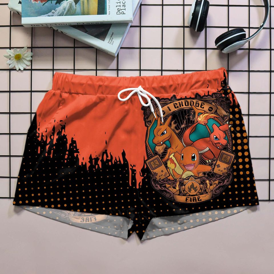 Charizard Hawaiian Shirt and Shorts Set, Fire Style Summer Outfit, Charmander Summer Clothing