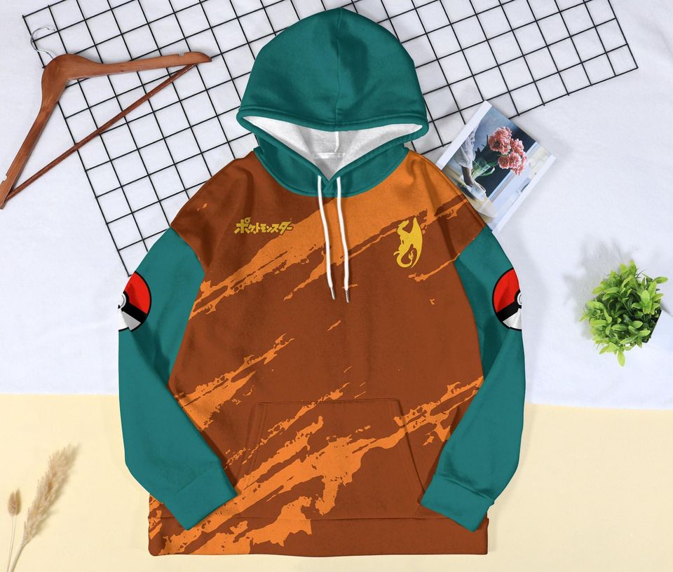 Vintage Charizard 3D Graphic Hoodie Unisex Pullover