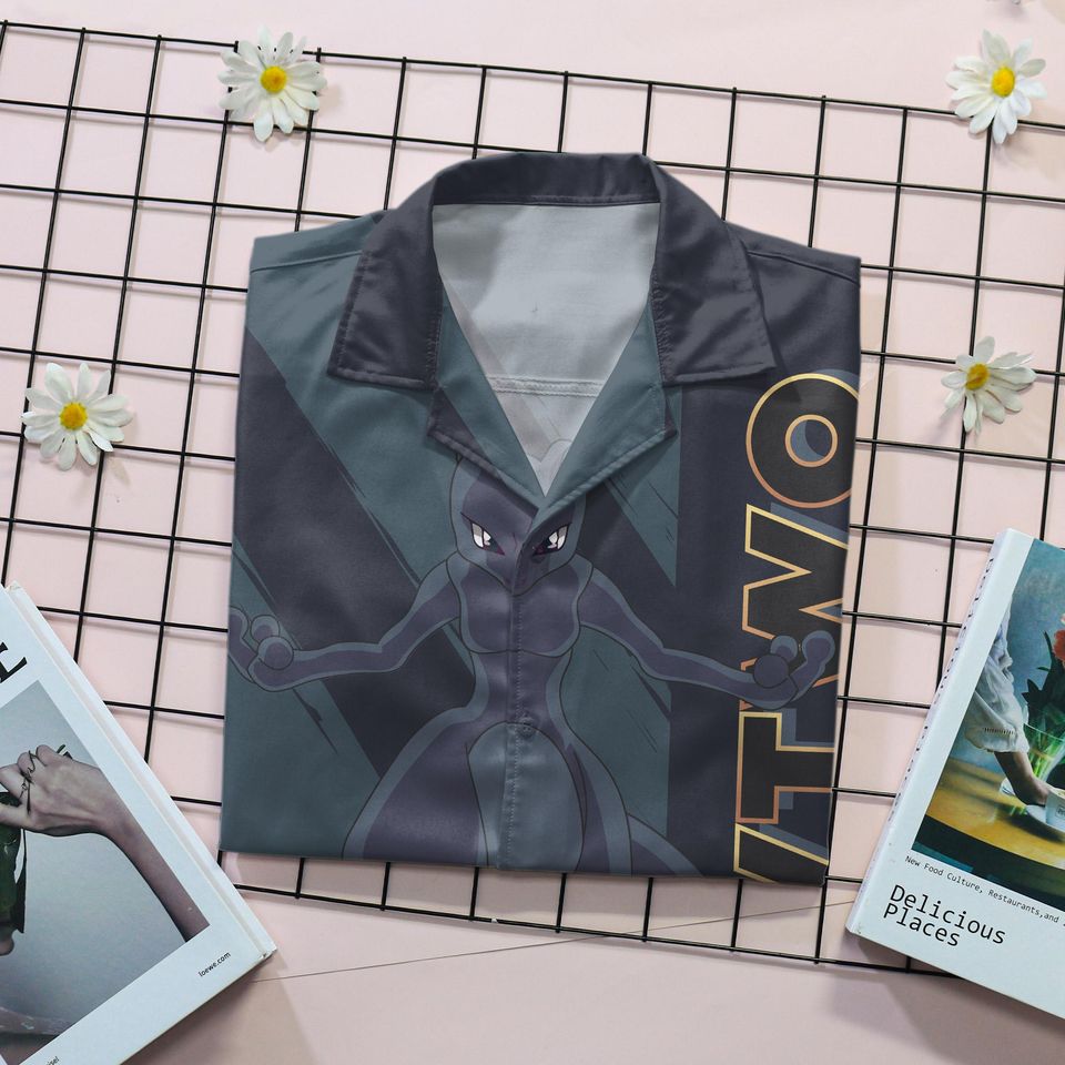 Mewtwo Hawaiian Shirt - Summer Button Up and Shorts Set