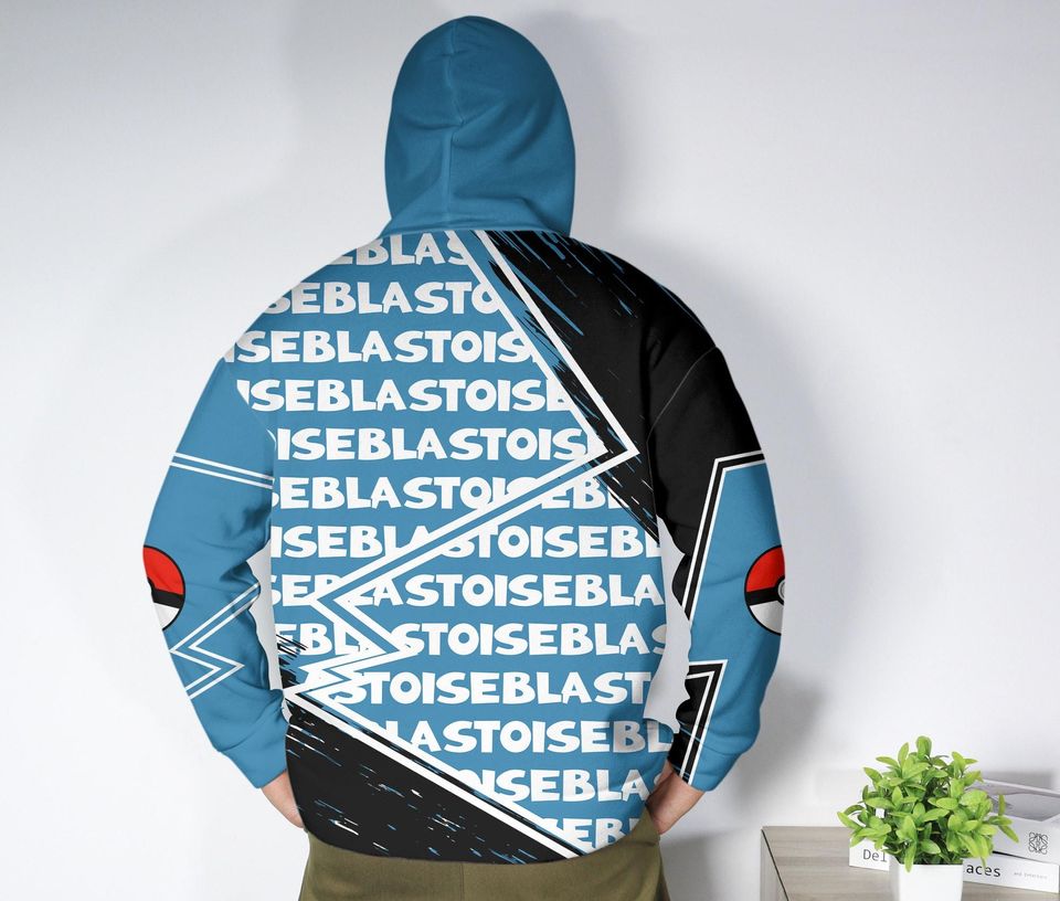 Blastoise Hoodie Water Anime Pullover Unisex Hoodie