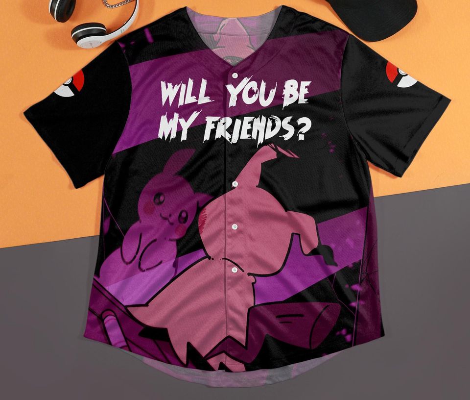 Mimikyu Baseball Jersey | Funny Anime Graphic | Birthday Gift