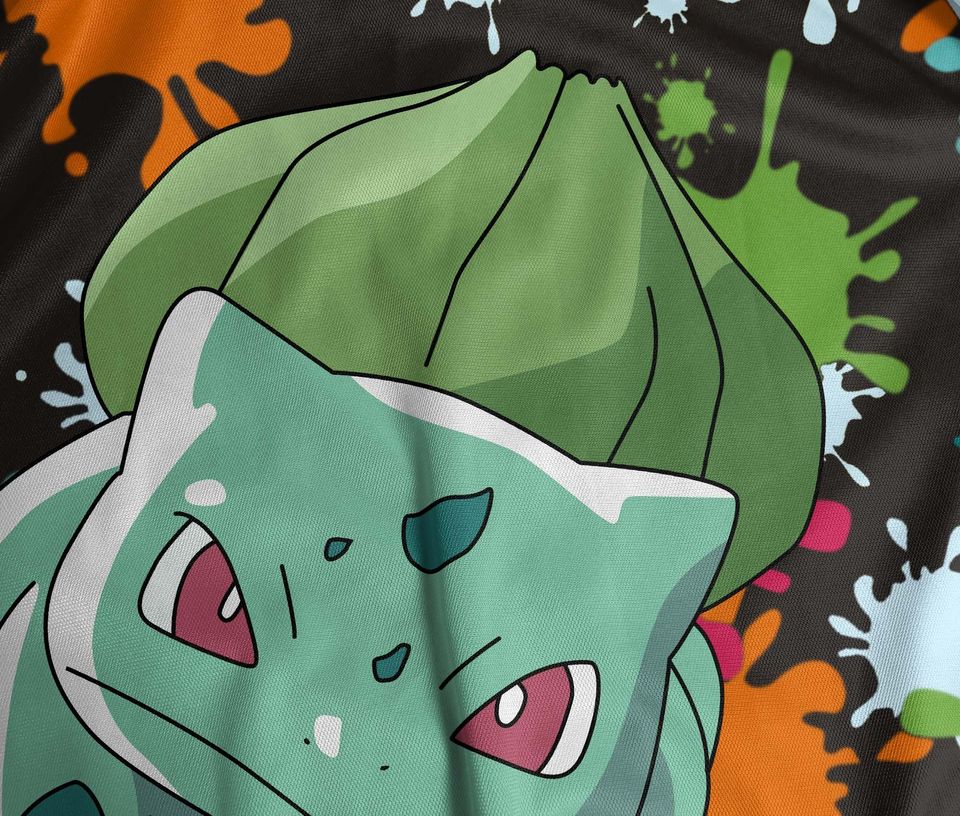 Bulbasaur Baseball Jersey – Funny Anime Shirt with Color Splash Graphic Gift