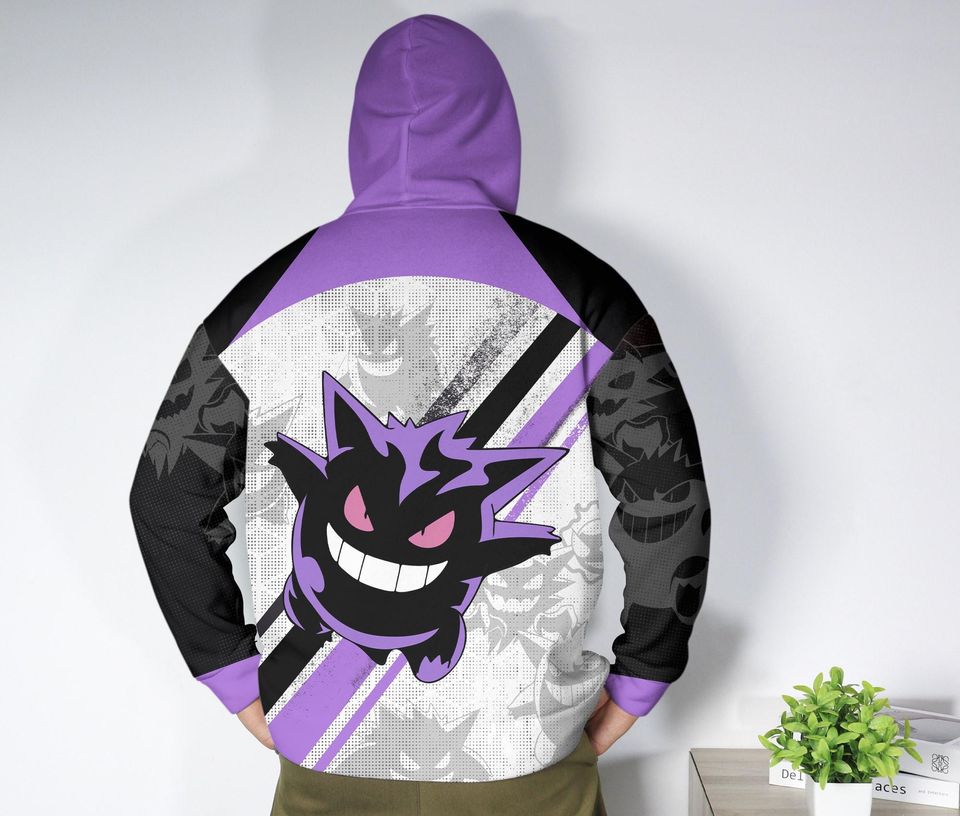 Gengar 3D Print Hoodie Unisex Kawaii Pullover